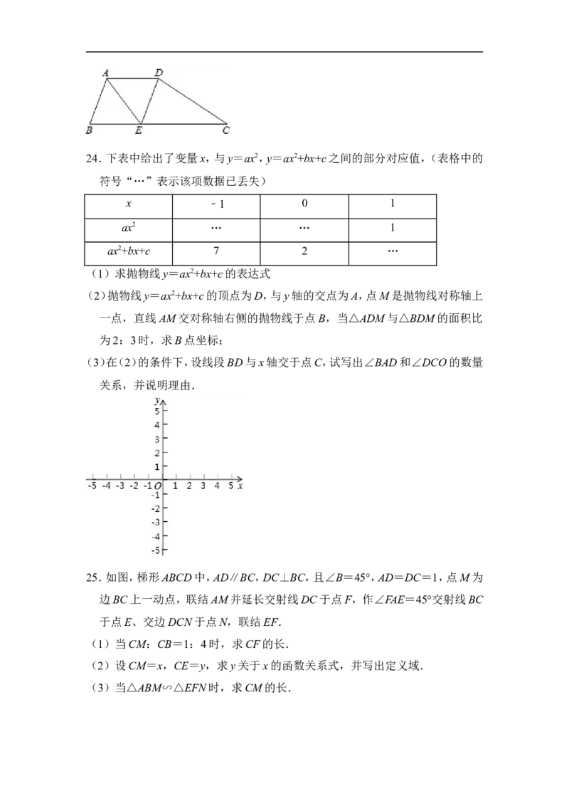《2018年上海市杨浦区中考数学三模试卷_初高中资料库_初中资料库（转存避免链接过期失效）_初中数学》第4页预览