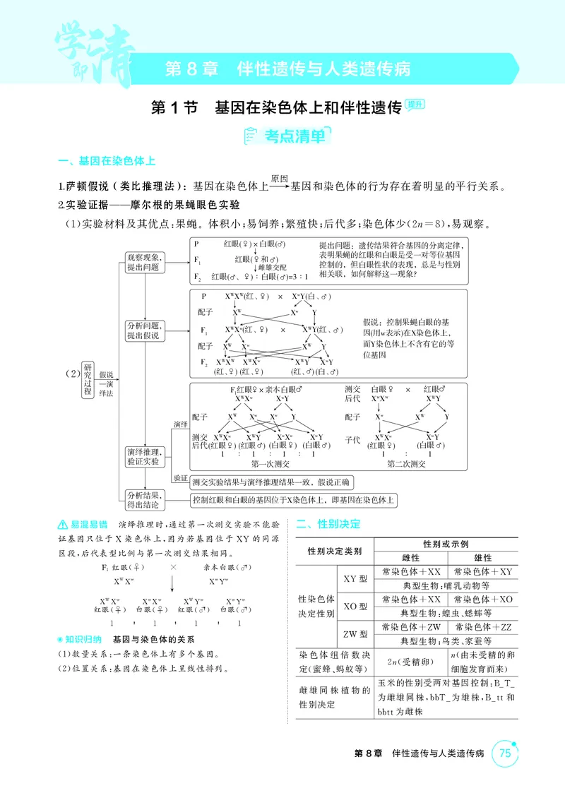 《2_精讲册-第8章伴性遗传与人类遗传病_2026版教学资源包_202653高考总复习A版_湖南版_2026版.湖南版.选考总复习.生物.5·3A版_第2部分遗传与进化_第8章伴性遗传与人类遗传病_4_PDF教参电子书》第1页预览