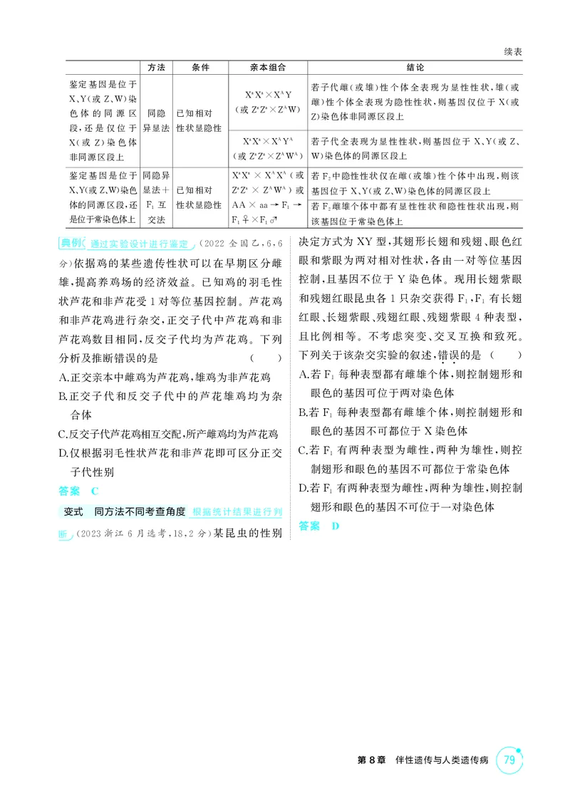 《2_精讲册-第8章伴性遗传与人类遗传病_2026版教学资源包_202653高考总复习A版_湖南版_2026版.湖南版.选考总复习.生物.5·3A版_第2部分遗传与进化_第8章伴性遗传与人类遗传病_4_PDF教参电子书》第5页预览