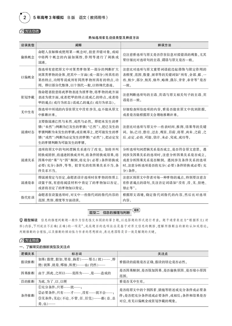 《1_专题一　信息性文本阅读_2025版教学资源包_（总复习系列）2025版《5年高考3年模拟》新高考版B版（⭐全科）_2025版.新高考新教材版.高考总复习.语文.5·3B版_第一部分图书电子教参》第2页预览