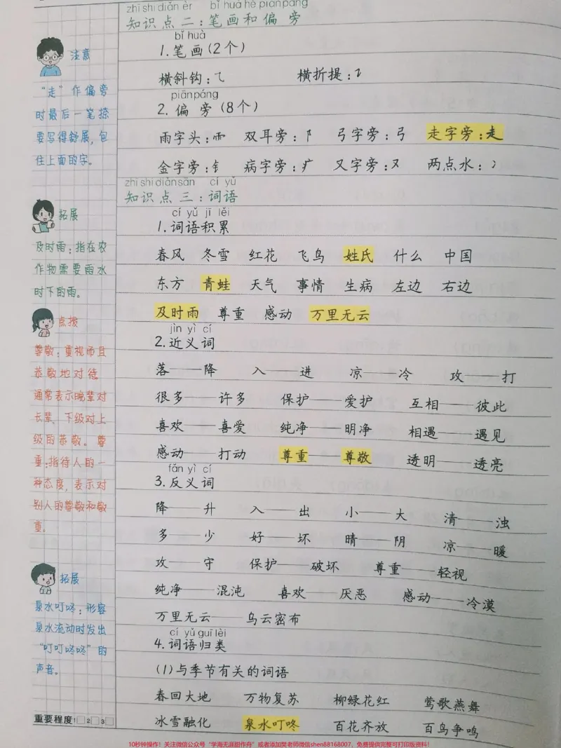 《#图文一年级下册语文第一单元知识点归纳,易错、易丢分题型解析。#一年级#小学数学教辅资料小学#教育》第2页预览
