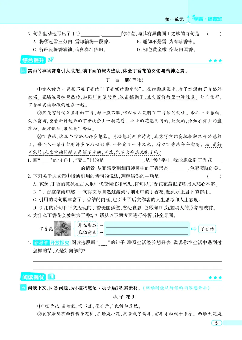 《25秋4星学霸提高班小学语文六上_25秋1-6年级语文上册《4星学霸提高班》》第9页预览