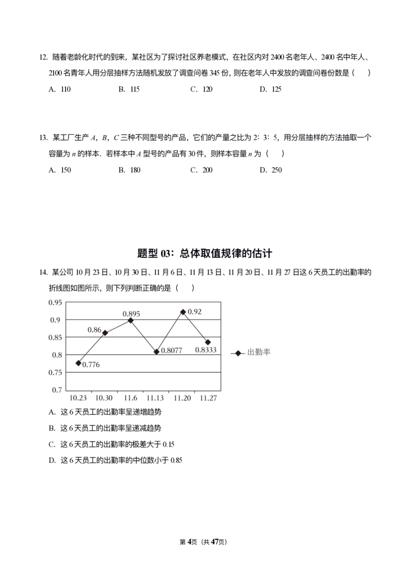 《专题12：统计概率与变量分布（空白版）_2026版高中《二三轮复习+冲刺复习》_高考数学冲刺笔记猫老师猫老师2026年高考数学考点一遍过全套(完整版)》第7页预览