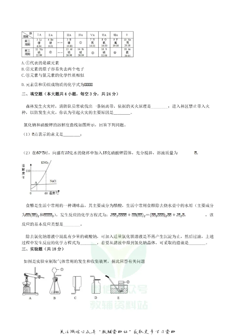 《2019四川省内江市中考化学真题及答案_初高中资料库_初中资料库（转存避免链接过期失效）_初中化学》第3页预览