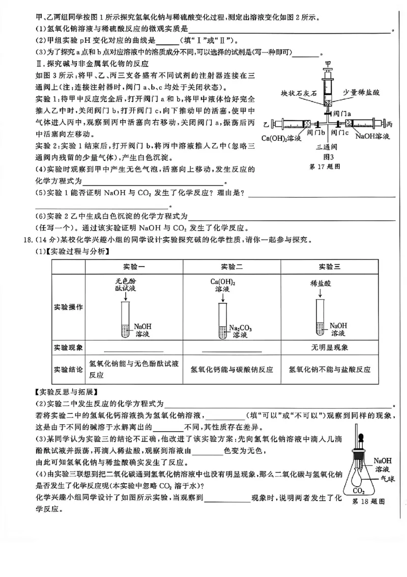 《26秋鲁科版五四制九全化学细解巧练综合测试卷_2026秋初中教辅合集_2027细解巧练_2027《细解巧练》9全化学（鲁教）》第10页预览