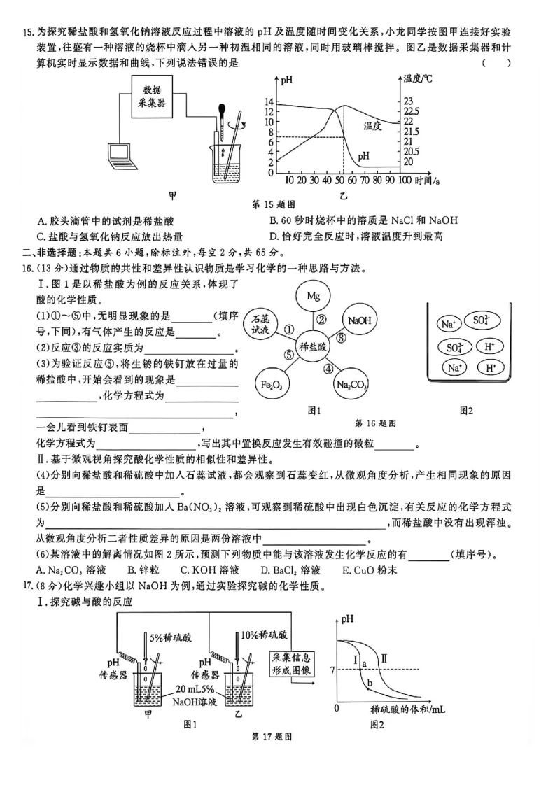 《26秋鲁科版五四制九全化学细解巧练综合测试卷_2026秋初中教辅合集_2027细解巧练_2027《细解巧练》9全化学（鲁教）》第9页预览