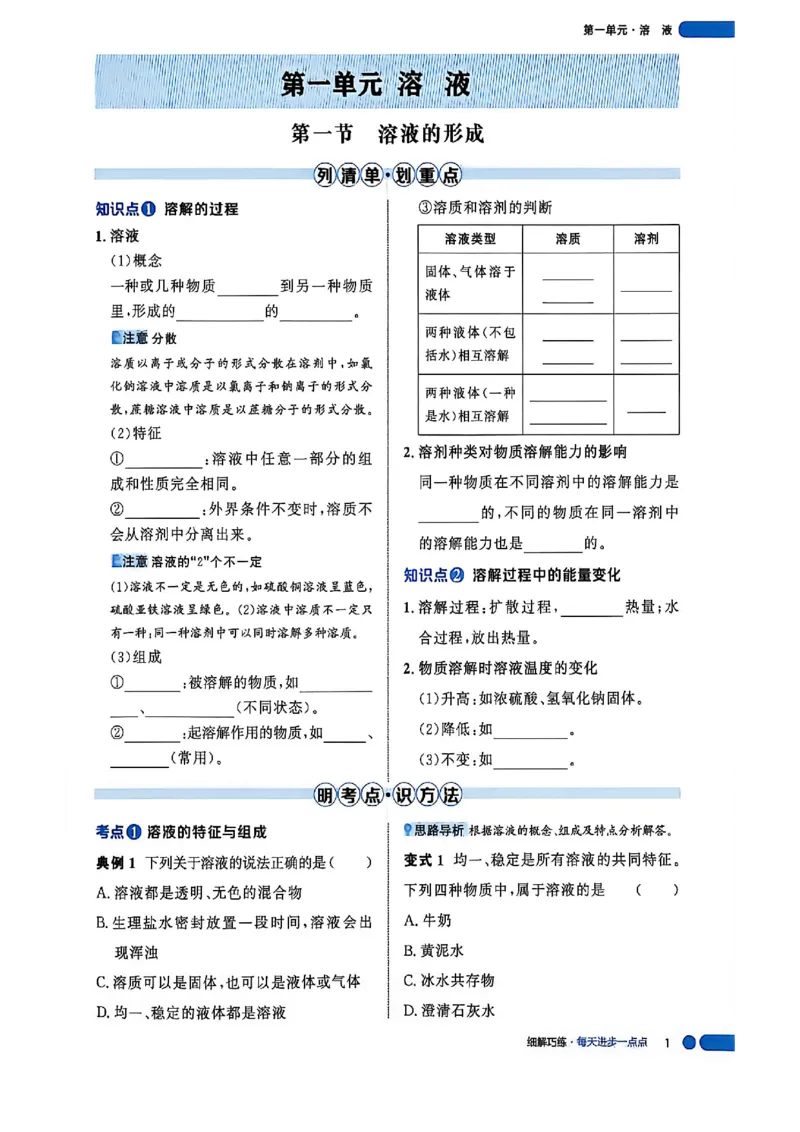《26秋鲁科版五四制九全化学细解巧练课堂助学_2026秋初中教辅合集_2027细解巧练_2027《细解巧练》9全化学（鲁教）》第2页预览