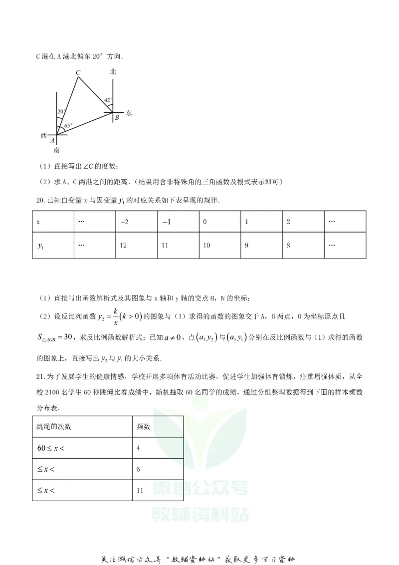 《2020内蒙古呼和浩特市中考数学真题及答案_初高中资料库_初中资料库（转存避免链接过期失效）_初中数学》第5页预览
