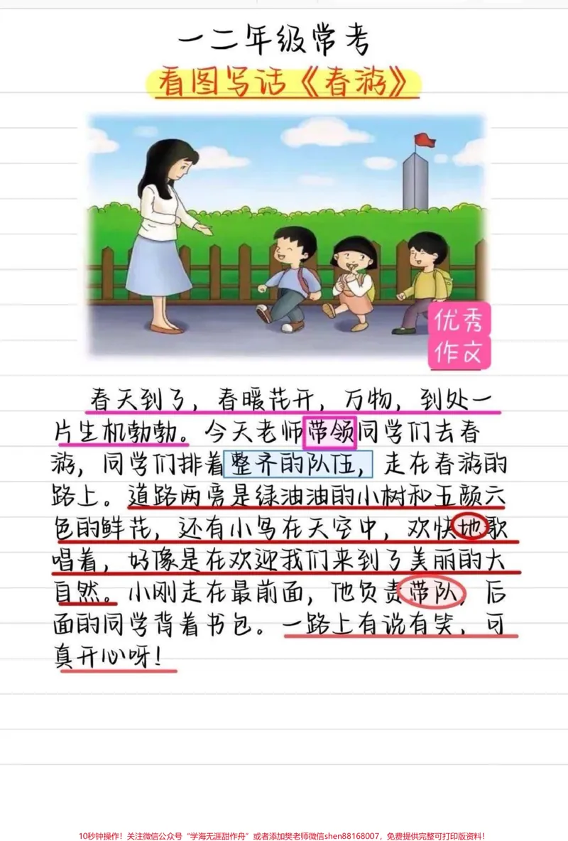 《一二年级优秀看图写话。#一年级#二年级#看图说话#知识分享#育儿》第2页预览