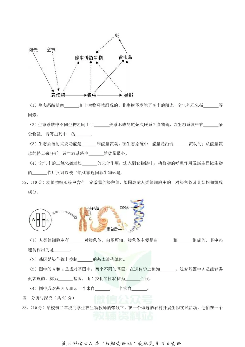 《2019四川省成都市中考生物真题及答案_初高中资料库_初中资料库（转存避免链接过期失效）_初中生物》第4页预览