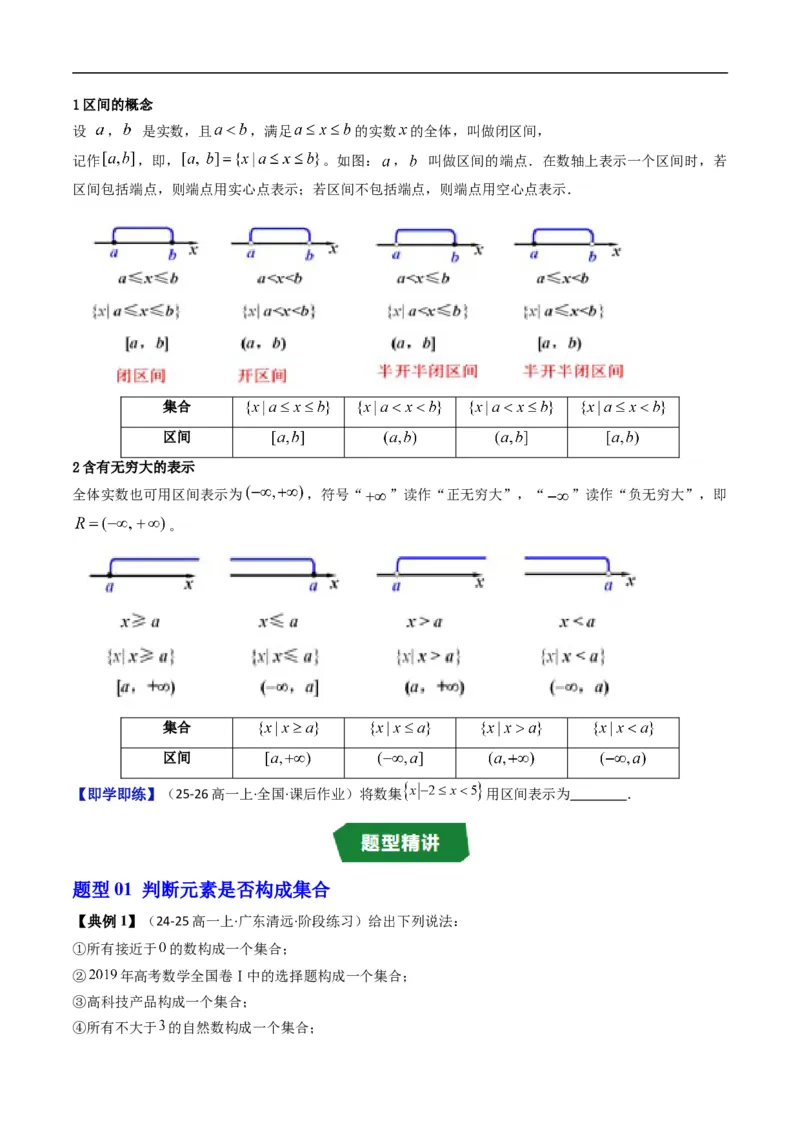 《专题1.1集合及其表示方法（高效培优讲义）（原卷版）_2027高中必刷题_必刷题2027_2027高一高二必刷题_数学_YZ-133-高中数学同步精讲B版高一二三基础+培优讲义+专题练习word版电子_2026版》第4页预览