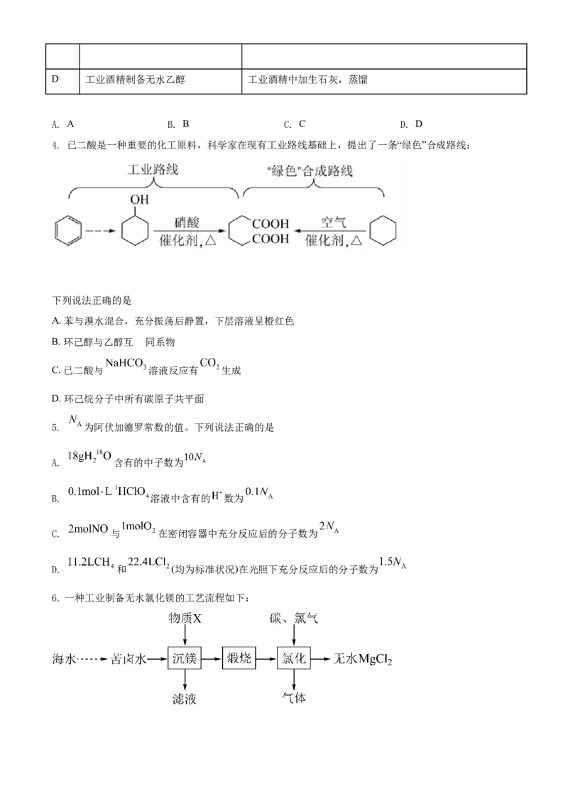 《2021年湖南省普通高中学业水平选择性考试化学试题(湖南卷)(原卷版)(1)_高考一二三轮复习_化学_2027年高考化学专项复习_2008年-2026年化学高考真题-G427_2021年高考_A4Word版》第2页预览