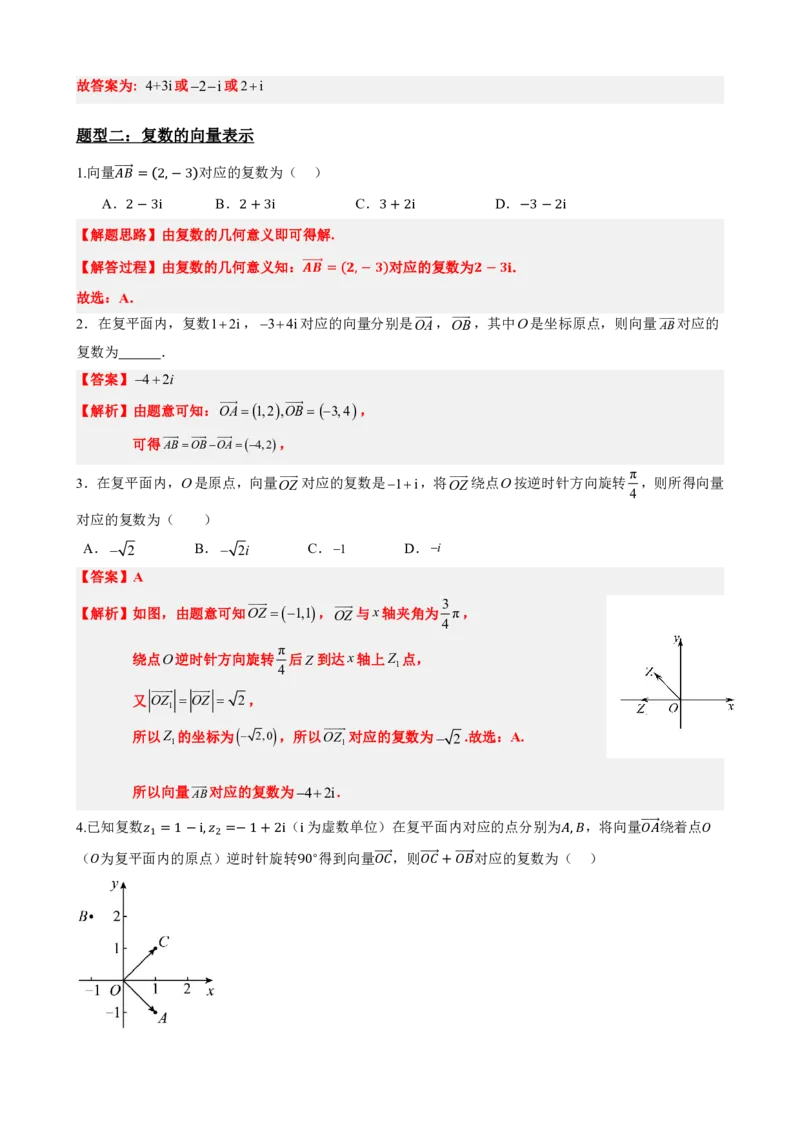 《7.2复数的几何意义（解析版）(1)_2026版高中《二三轮复习+冲刺复习》_复数知识点题型分类PDF》第6页预览