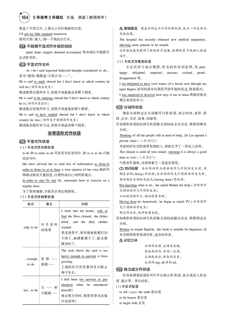 《1_专题二　动词的非谓语形式_2025版教学资源包_（总复习系列）2025版《5年高考3年模拟》新高考版B版（⭐全科）_2025版.新高考新教材版.高考总复习.英语.5·3B版_语法册（含语法填空）》第5页预览