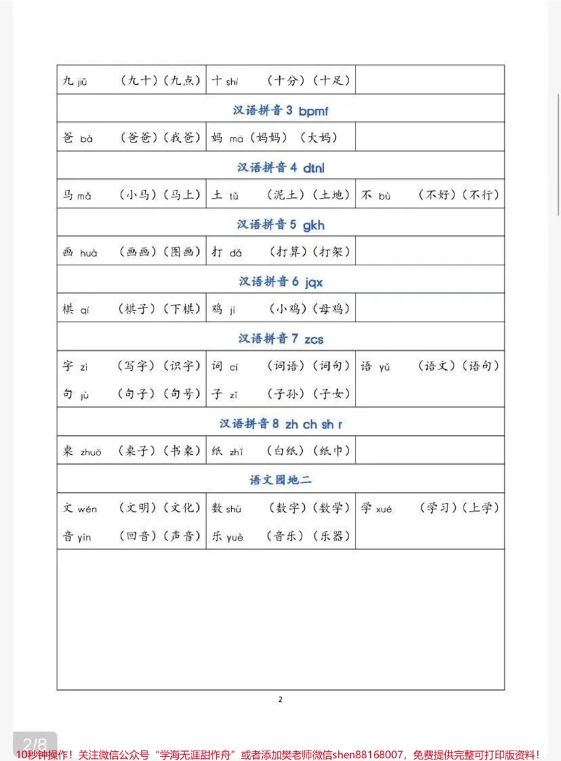 《一年级上册会认字及组词,家长收藏❤️孩子受益》第2页预览