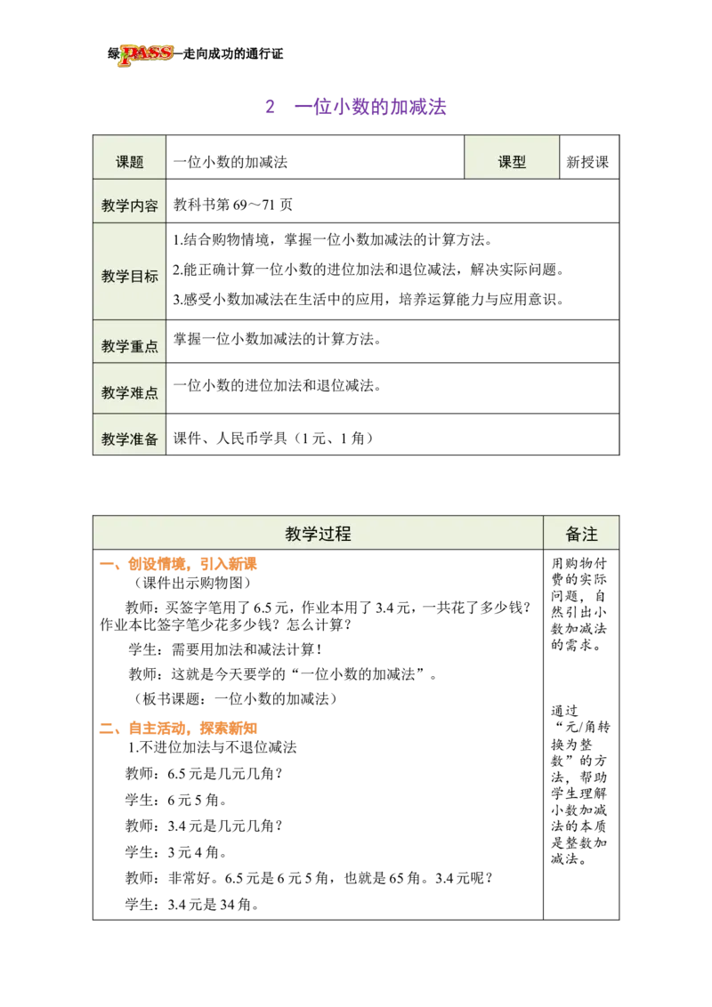 《2一位小数的加减法_26春小学语数英道科各版本《课件+教案》_26春各版本数学《课件+教案》1-6年级下册_26春西师大版数学1-6年级下册教案课件PPT_西师大版数学三年级下册教案课件（26春）》第1页预览
