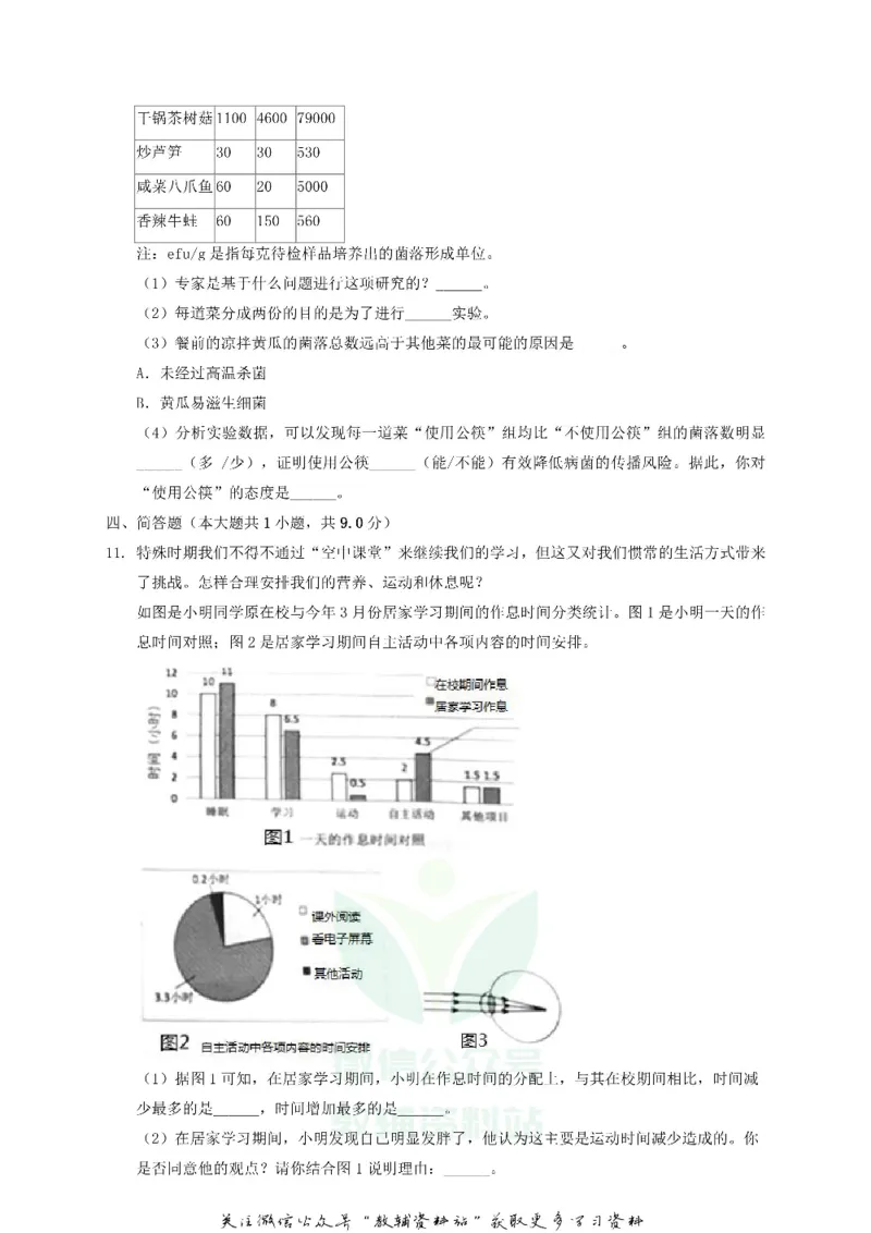 《2020上海浦东中考生物试题及答案_初高中资料库_初中资料库（转存避免链接过期失效）_初中生物》第3页预览