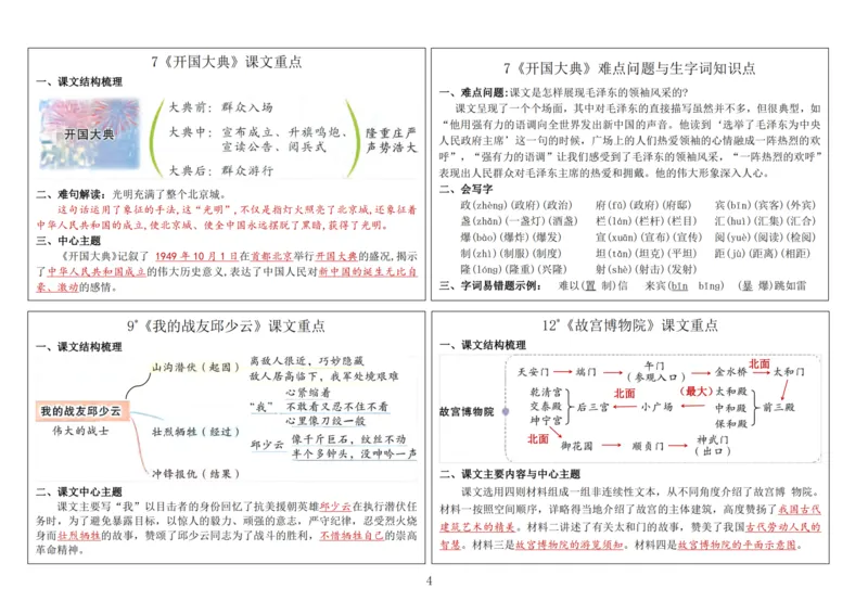 《六（上）语文新版课课贴2024秋(1)_6年级上册同步教辅_6上语文》第4页预览