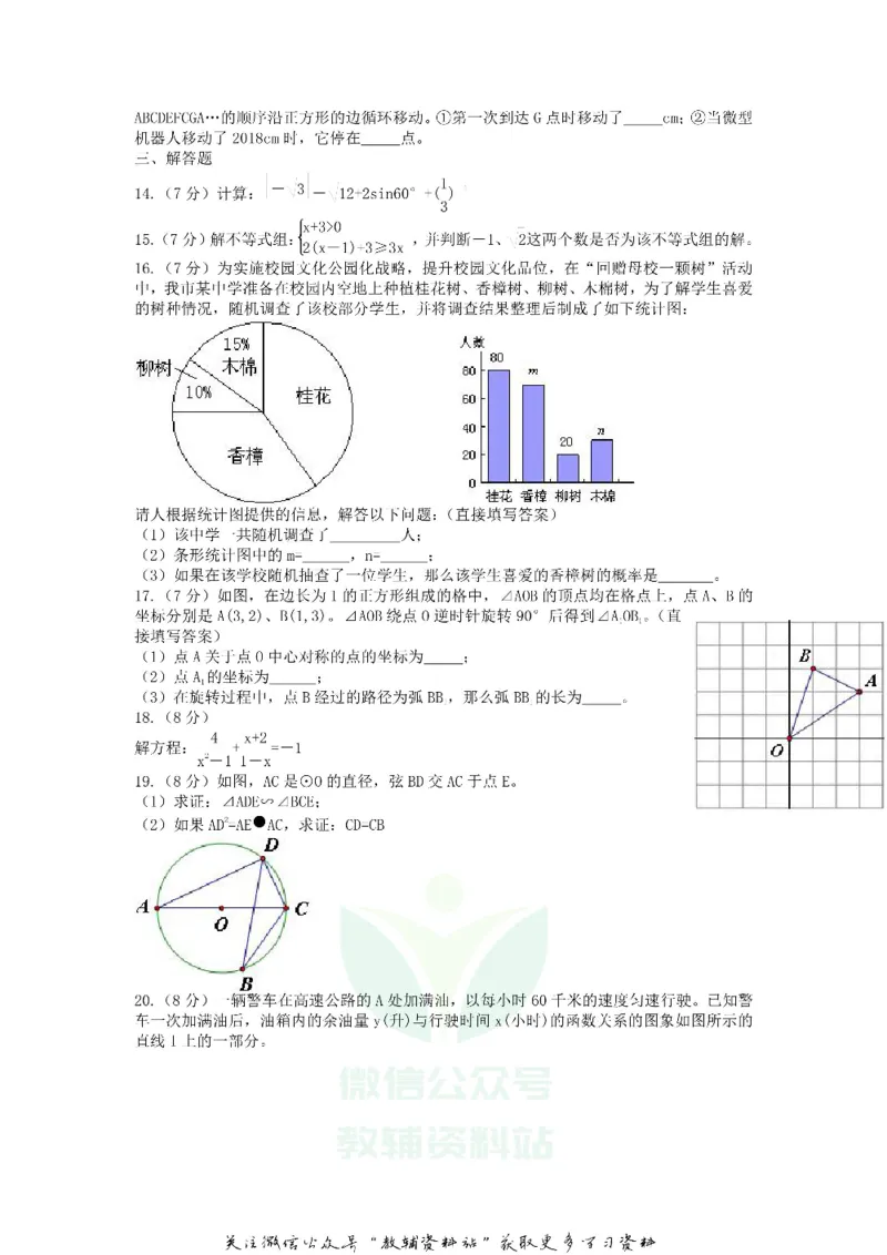 《2019广东省梅州市中考数学试题及答案_初高中资料库_初中资料库（转存避免链接过期失效）_初中数学》第2页预览