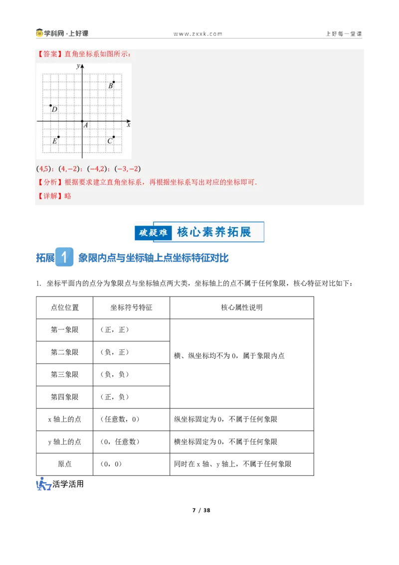 《4.1平面直角坐标系（讲义）（解析版）_2026秋初中教辅合集_2027学科网&_2027新《8上数学•同步备课资料合集》（新教材浙教）_2027新《8上数学•教学讲义》（新教材浙教版）》第7页预览