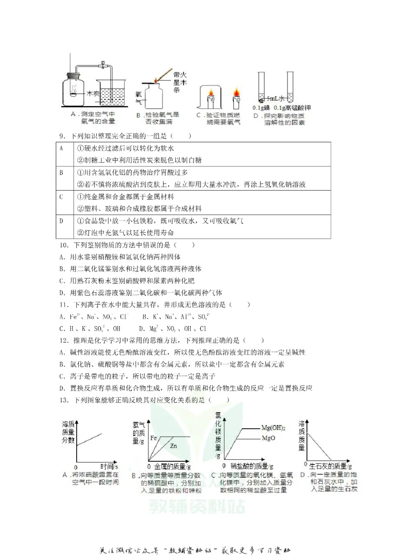 《2018黑龙江省黑河市中考化学试题及答案_初高中资料库_初中资料库（转存避免链接过期失效）_初中化学》第2页预览