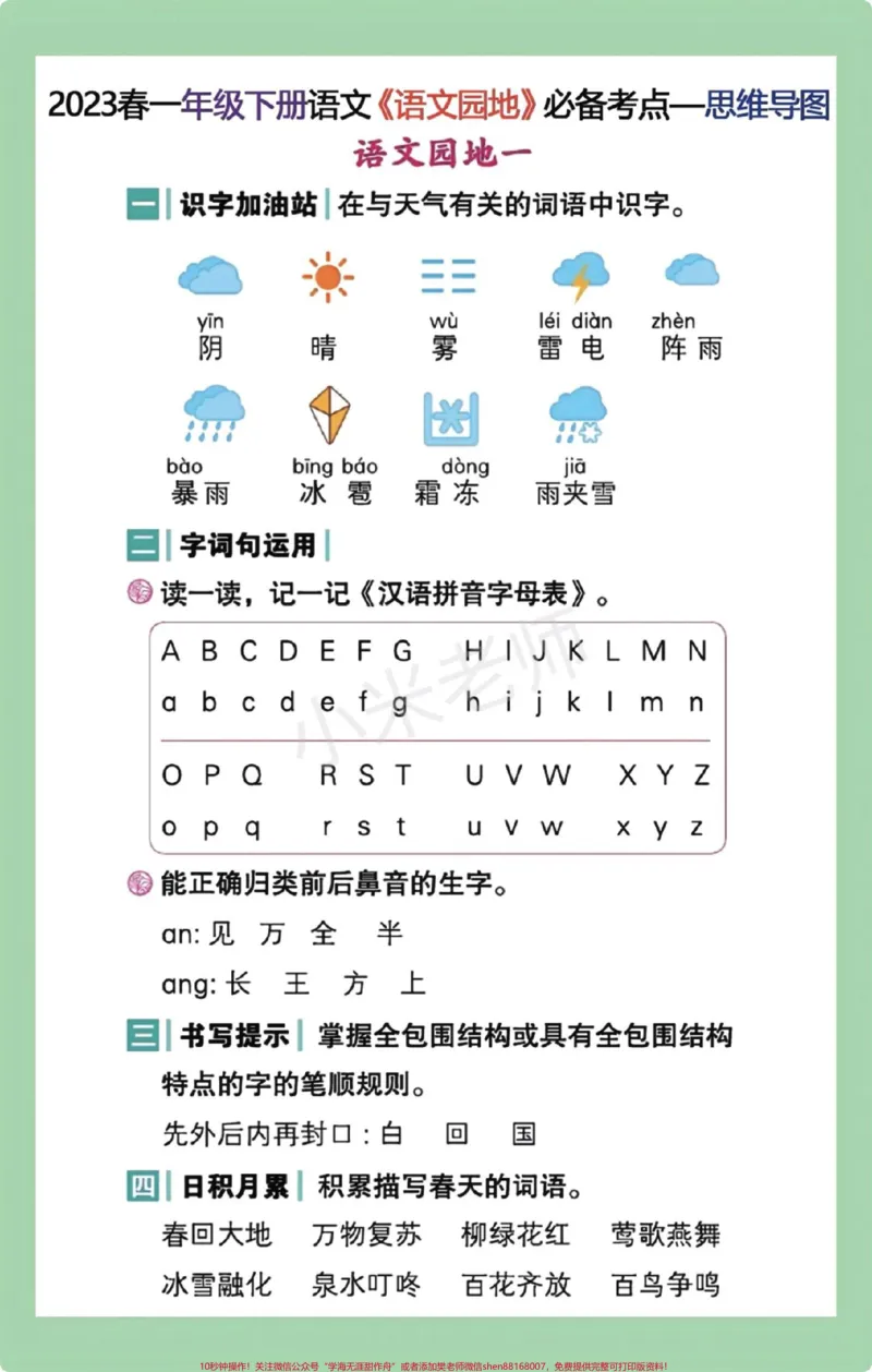 《#必考考点#一年级语文#好好学习一年级语文第1到8单元语文园地重点,太全了,家长一定要保存》第2页预览