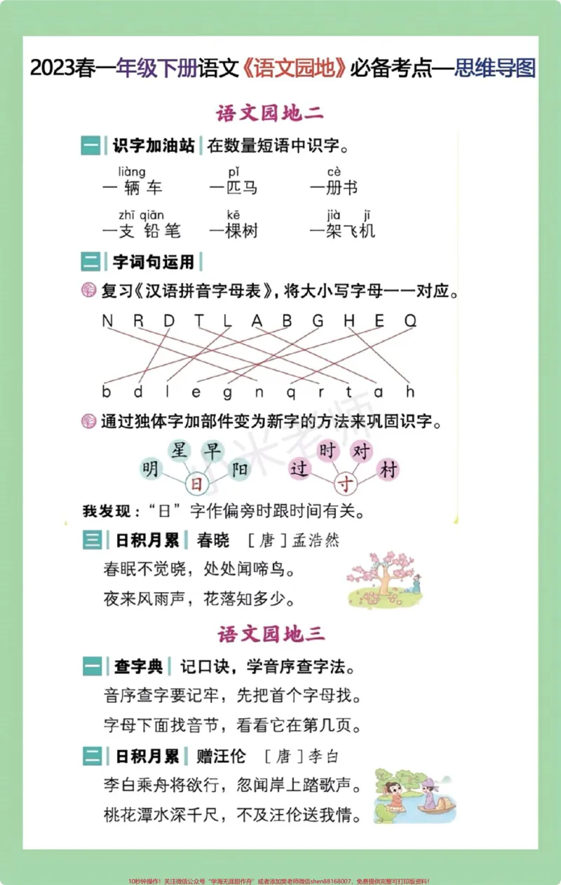 《#必考考点#一年级语文#好好学习一年级语文第1到8单元语文园地重点,太全了,家长一定要保存》第3页预览