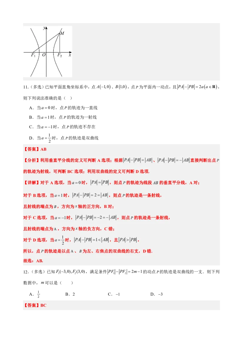 《3.3双曲线及其标准方程（解析版）(1)_2026版高中《二三轮复习+冲刺复习》_圆锥曲线PDF矢量版_原卷版+解析版》第7页预览
