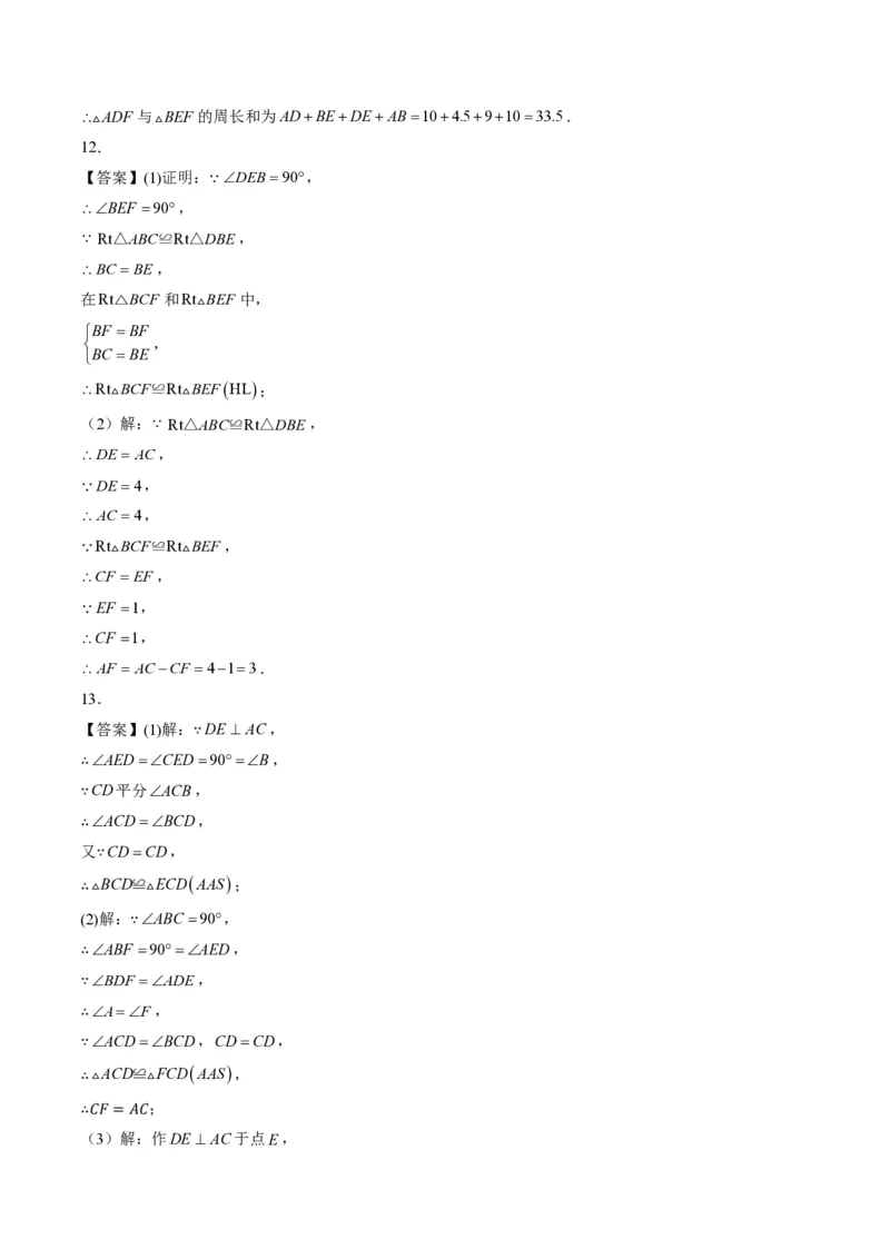 《专题01全等三角形性质和判定（专项训练）（答案版）_2026秋初中教辅合集_2027学科网&_2026秋《同步备课系列》8上数学_第十四章全等三角形_单元复习》第5页预览