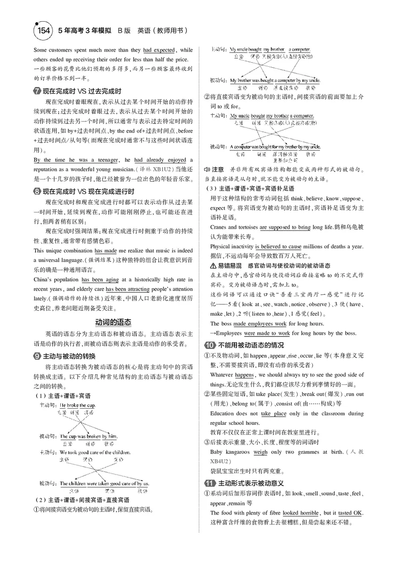 《1_专题一　动词的时态、语态和主谓一致_2025版教学资源包_（总复习系列）2025版《5年高考3年模拟》新高考版B版（⭐全科）_2025版.新高考新教材版.高考总复习.英语.5·3B版_2_专题电子书》第3页预览