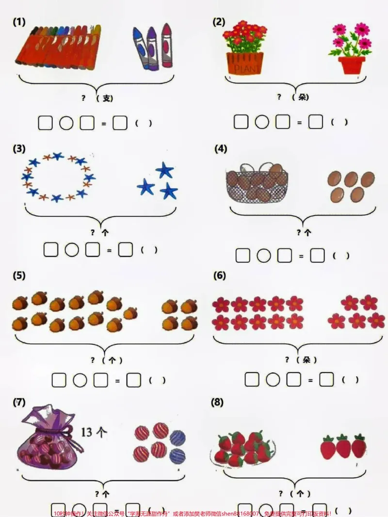 《一年级上册数学必考看图列式计算题#知识点总结#学习#小学数学解题技巧》第1页预览