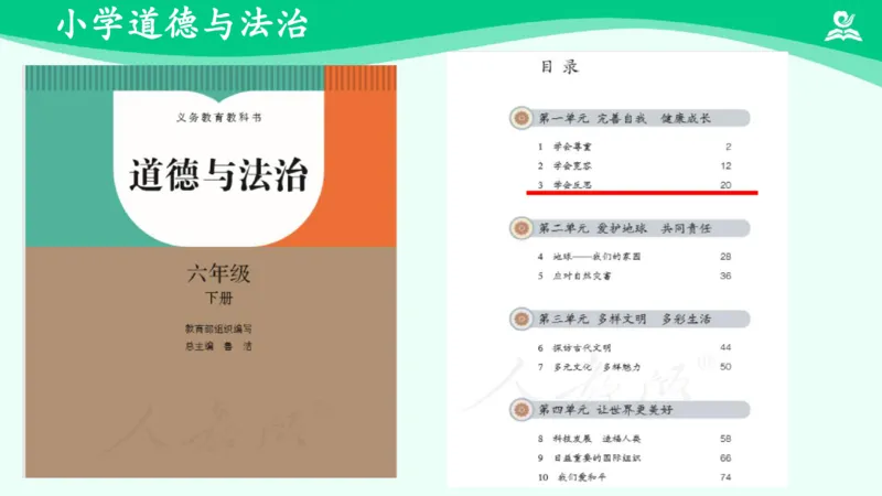 《3学会反思_课件_小学道法资料_《课后练习+学习任务单》_小学道德与法治统编版六年级下册_小学道德与法治统编版六年级下册》第2页预览