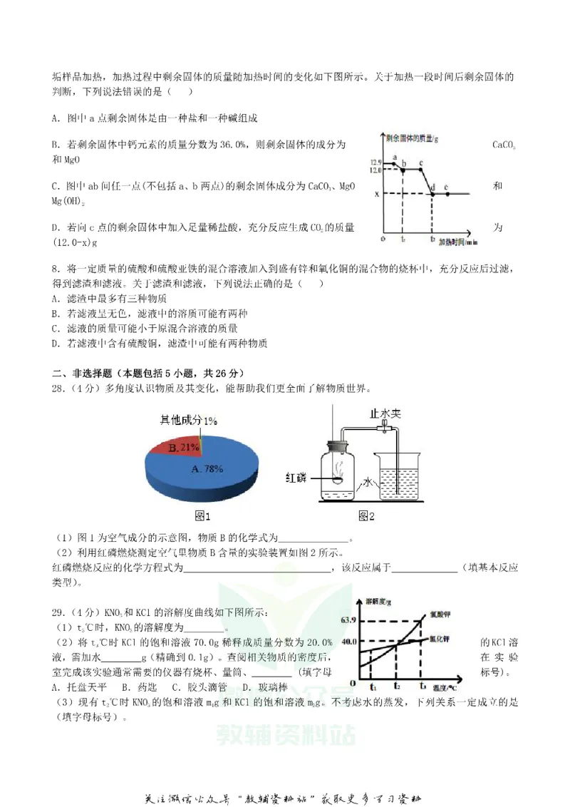 《2019湖北省武汉市中考化学真题及答案_初高中资料库_初中资料库（转存避免链接过期失效）_初中化学》第2页预览