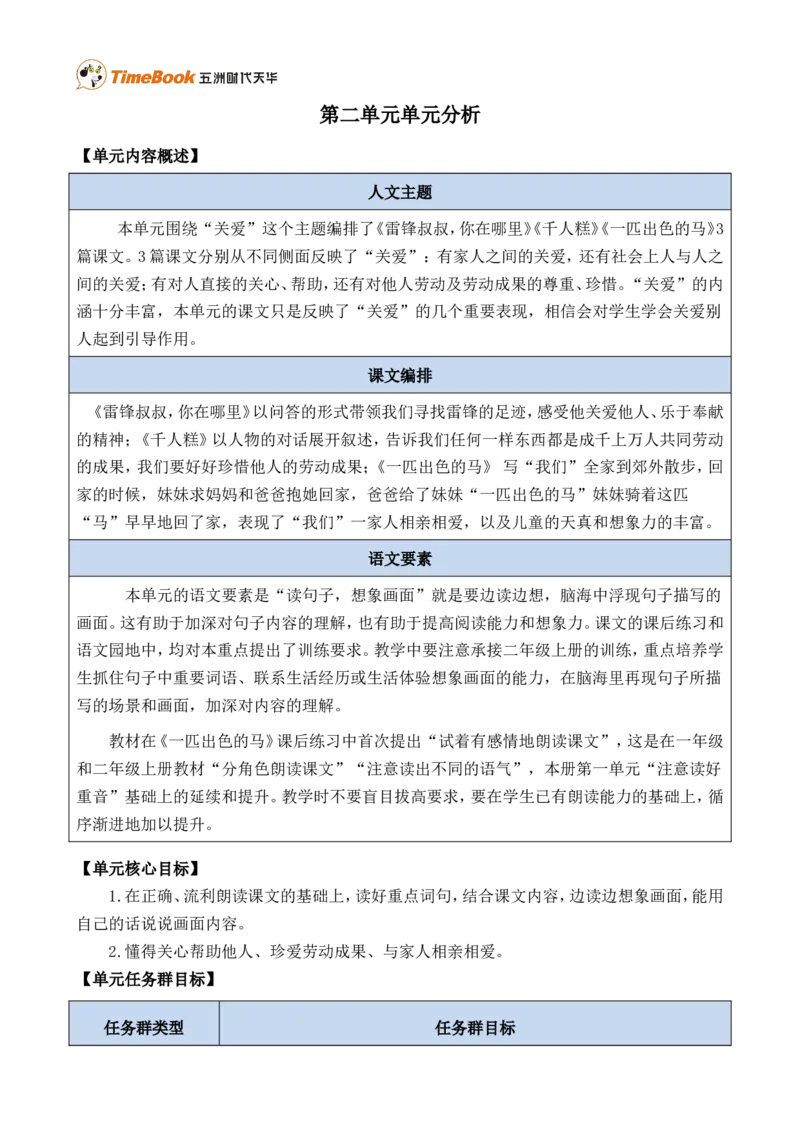 《第二单元单元分析》第1页预览