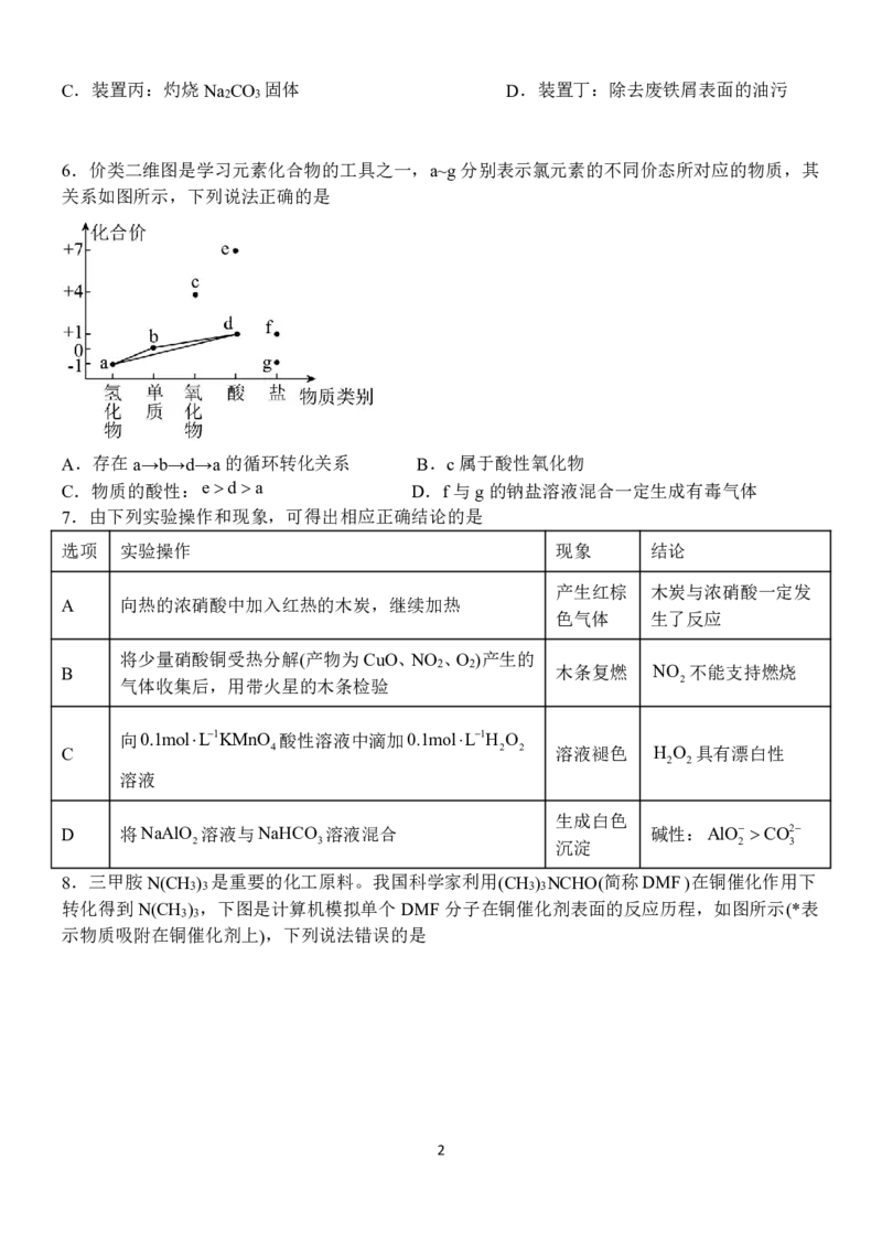 《6_江西省南昌市第二中学2025届高三上学期第二次月考化学试题_2026版教学资源包_202653高考总复习A版_山东版_2026版.山东版.选考总复习.化学.5·3A版_四、优质模拟题精选_1_资源拓展》第2页预览