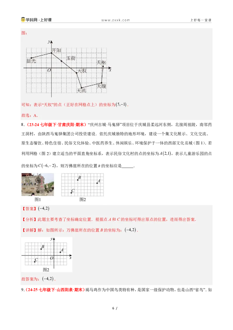 《4.2用方向和距离确定物体的位置（4大基础题型+1大巩固提升）（题型专练）数学浙教版2024八年级上册（解析版）_2026秋初中教辅合集_2027学科网&》第6页预览