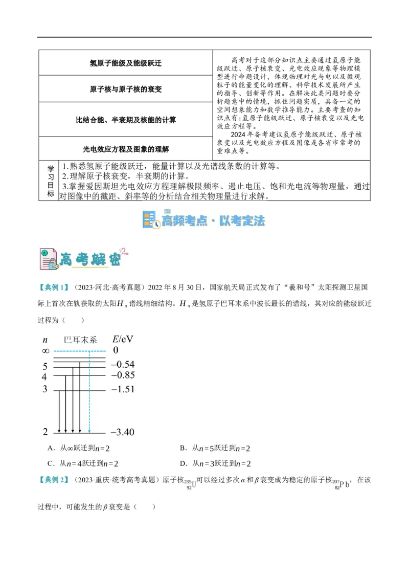 《专题13光电效应及原子结构模型（讲义）（原卷版）(1)_2026版高中《二三轮复习+冲刺复习》》第2页预览