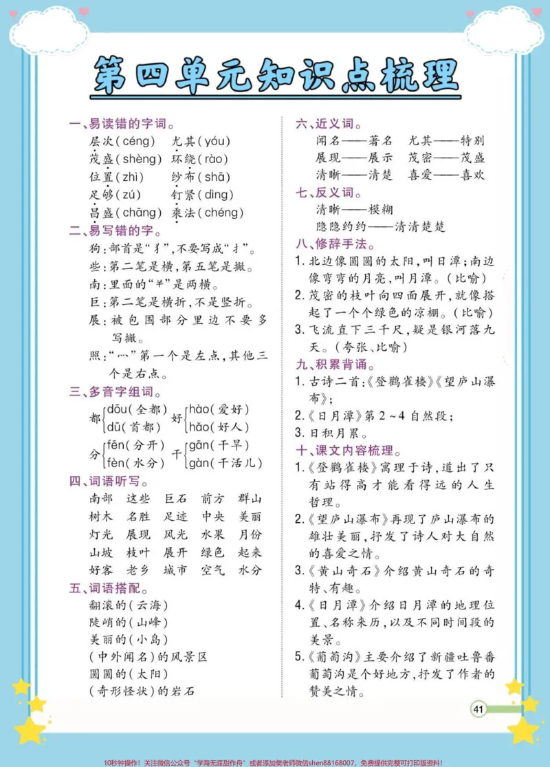 《一升二语文知识点梳理#一升二#语文#暑假#知识点总结#暑假预习》第5页预览