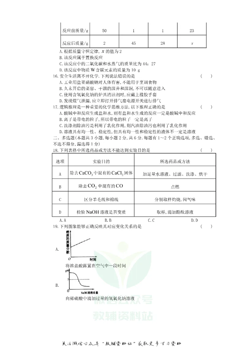 《2019黑龙江省龙东地区中考化学真题试卷及答案_初高中资料库_初中资料库（转存避免链接过期失效）_初中化学》第3页预览