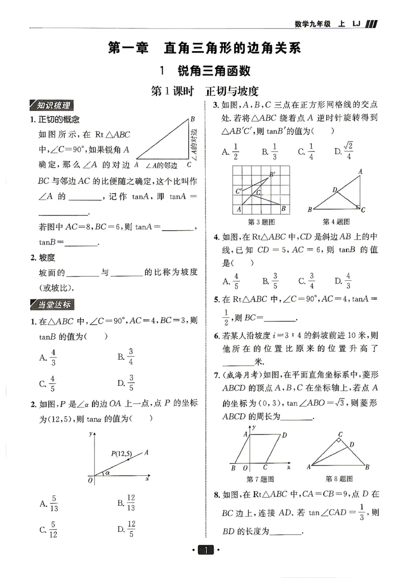 《26秋鲁教版五四制九上数学同行学案巩固练习_2026秋初中教辅合集_2027《同行学案》9上数学（鲁教）》第2页预览
