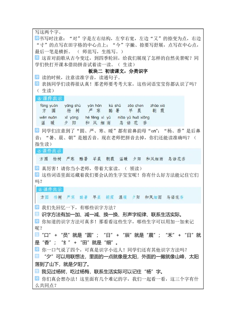 《6古对今_26春小学语数英道科各版本《课件+教案》_26春1-6年级下册语文教案课件_语文《状元大课堂课件+教案》26春_1年级语文《状元大课堂课件+教案》26春_1语下教案_2.1语下教案》第2页预览