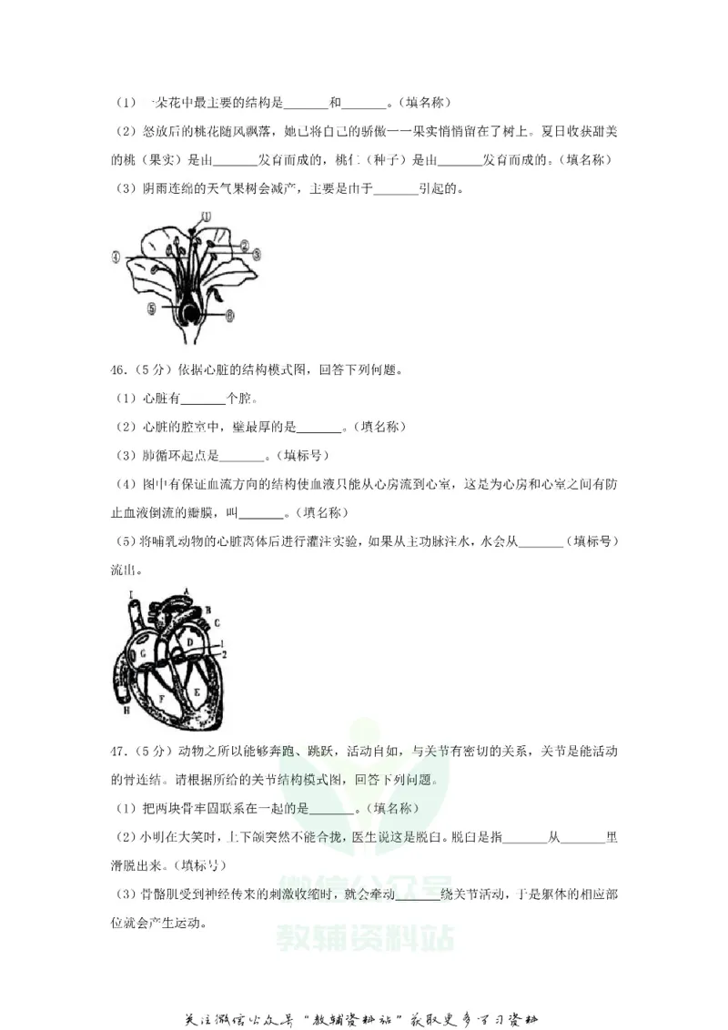 《2018黑龙江省七台河市中考生物试题及答案_初高中资料库_初中资料库（转存避免链接过期失效）_初中生物》第5页预览