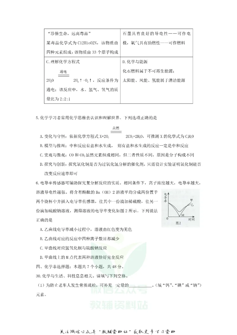 《2019贵州省贵阳市中考化学试题及答案_初高中资料库_初中资料库（转存避免链接过期失效）_初中化学》第2页预览