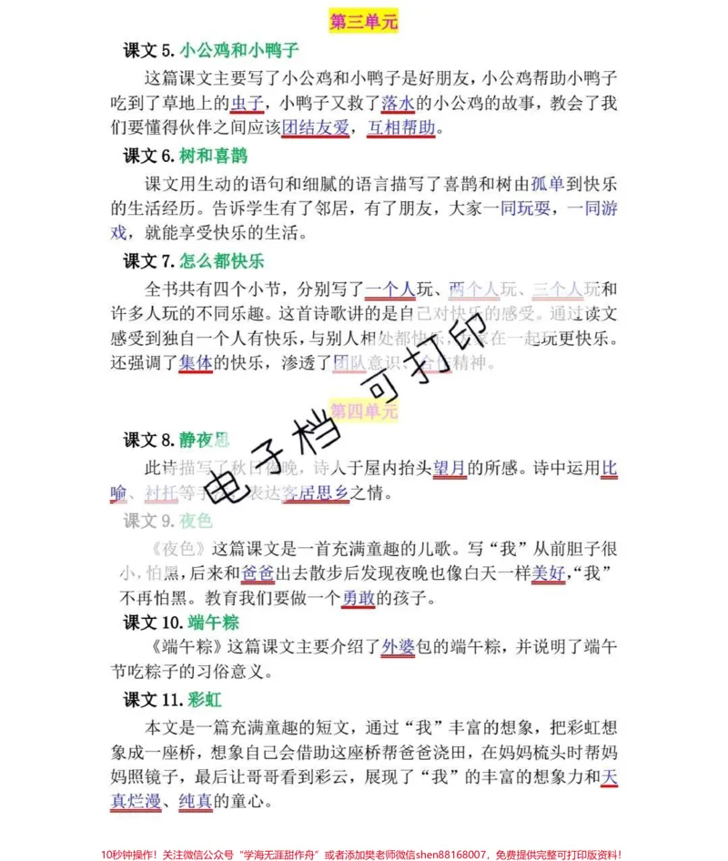 《#一年级语文#必考考点。#家长收藏孩子受益#一年级#一年级语文#育儿#一年级语文下册一年级语文下册必考重点,家长们快下载预习起来吧》第3页预览
