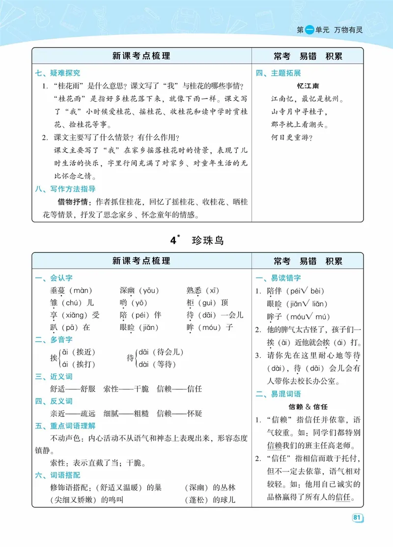 《名师划重点每课考点梳理·语文·5年级上_5年级上册同步教辅_5上语文_五上语文必背》第5页预览