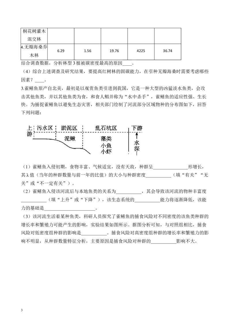 《专题11生物与环境（非选择题）——高考生物学模块分练新高考版（含解析）(1)_2026版高中《二三轮复习+冲刺复习》》第3页预览
