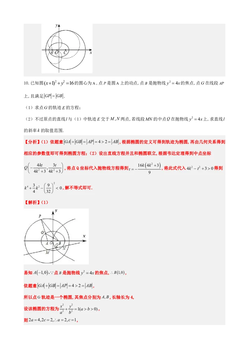 《3.9圆锥曲线中的轨迹问题（解析版）(1)_2026版高中《二三轮复习+冲刺复习》_圆锥曲线PDF矢量版_原卷版+解析版》第9页预览