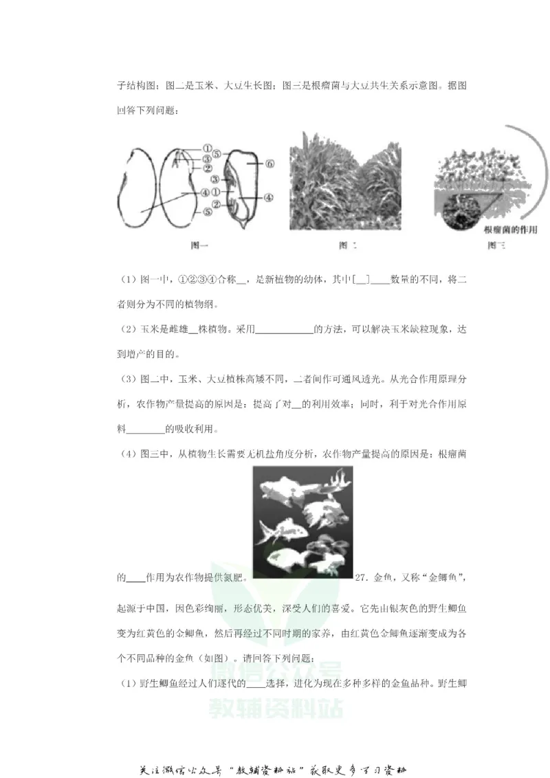 《2019山东省德州市中考生物真题及答案_初高中资料库_初中资料库（转存避免链接过期失效）_初中生物》第7页预览