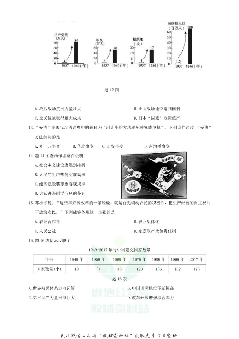 《2019广东省韶关市中考历史真题及答案_初高中资料库_初中资料库（转存避免链接过期失效）_初中历史》第3页预览
