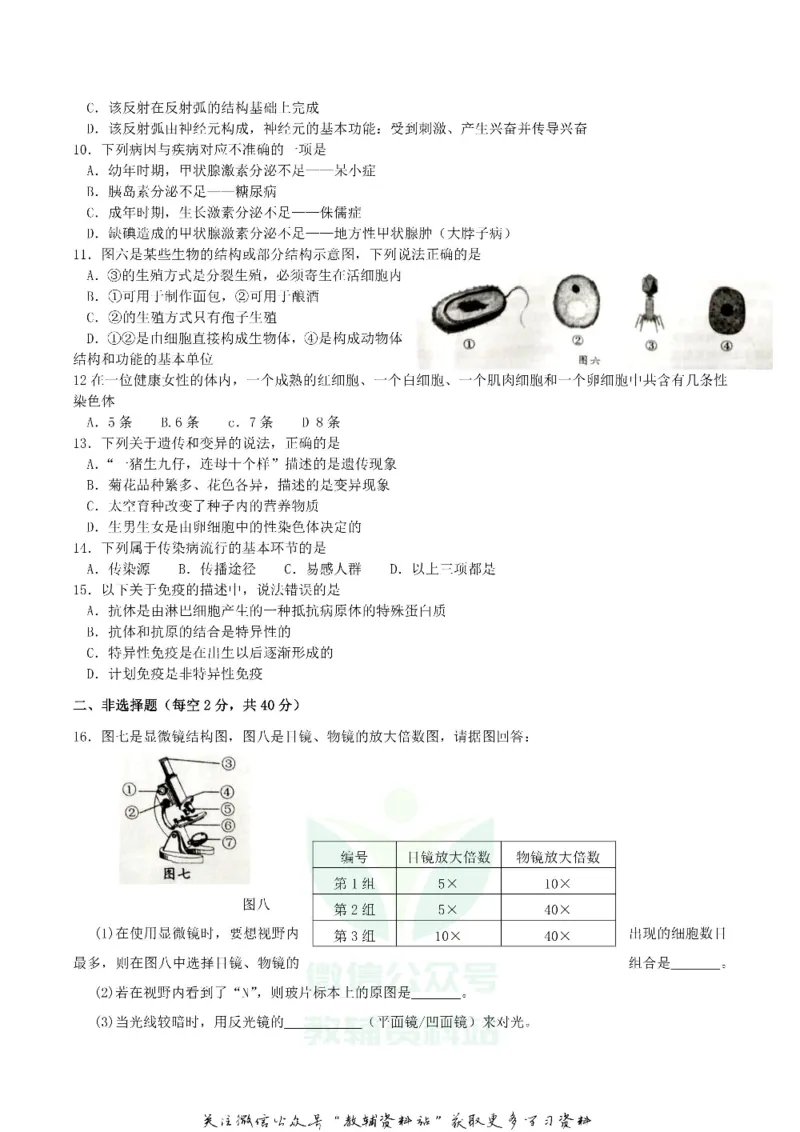 《2019四川省南充市中考生物真题及答案_初高中资料库_初中资料库（转存避免链接过期失效）_初中生物》第2页预览